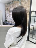 艶髪カーキベージュロング