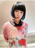 インナーカラーボブ[表参道/原宿/ダブルカラー/ケアブリーチ]