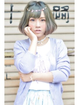 クロスオーバー(CROSSOVER) 【CROSSOVER】『ボブ』×グラデーションアッシュ