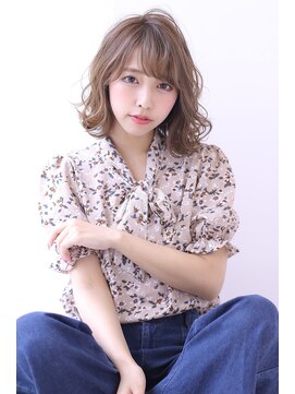 オーロ 宝塚店(ORO) ことりベージュ毛先パーマ大人かわいい小顔フレンチボブ大人ボブ