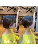 【Before After】　シルエットと扱いやすさにこだわったショート