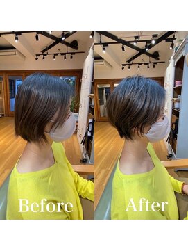 リノ 吉祥寺(Lino kichijoji) 【Before After】　シルエットと扱いやすさにこだわったショート