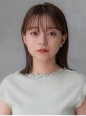 大人かわいい前髪セシルカットココアブラウンフリンジウェーブ