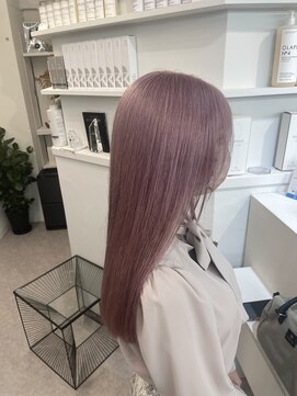 ペレ 渋谷(PELE) h_ デザインカラー/レイヤーカット/ウェットヘア/ベージュ