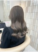 ブリーチなしダブルカラー 黒髪ネビージュ 髪質改善 イメチェン