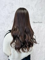 デミヘアー(Demi hair)&nbsp;ショコラブラウン×波巻きウェーブ