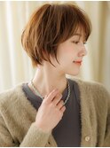 艶感アプリコットオレンジ似合わせカットマッシュショートW川口
