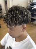 フェード/ホワイトメッシュ/ツイストスパイラル