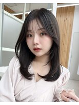 アフロート ディル(AFLOAT D'L) ☆小顔ひし形シルエットのミディアムレイヤーカットが可愛い◎