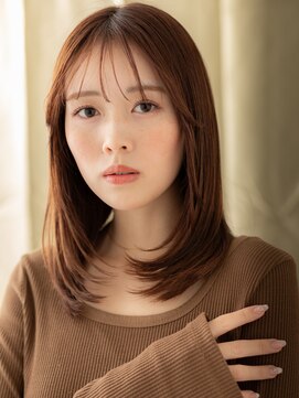 モッズヘア 上尾西口店(mod's hair) チョコレートブラウン前下がりレイヤースタイルY上尾30代40代