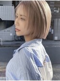 ミディアムヘア/暗めカラー/グランマッシュ/銀座駅