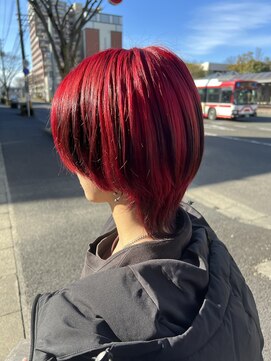 シュガー ミタケ(SUGAR mitake) ブリーチあり◯デザインカラー レッド