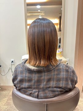 髪質改善/顔周りレイヤーカット/グレージュ[千葉/千葉駅]