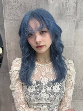 ワンズオゼ 渋谷(ONE's oze) ハイトーン/ダブルカラー/クラゲヘアー/オリーブグレー/小顔/