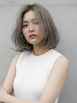 ヘアサロンエム 渋谷店(HAIR SALON M)&nbsp;ボブ/あごボブ/ブリーチ/グレージュ/丸みボブ/透明感/レイヤー