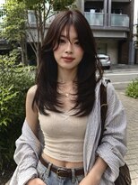 ヌエン 渋谷(NU/EN)&nbsp;夏にオススメ！透けるアッシュブラウン×バタフライレイヤー