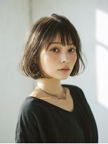 ココ(qoqo) 大人ボブ ボブパーマ 顔周りカット ショートパーマ ベージュ