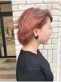 【田中　智大】切りっぱなしボブ×レイヤーボブ(オレンジ)