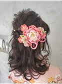 卒業式 結婚式 二次会 パーティー ハーフアップ アレンジ