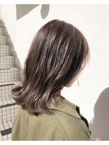 モルニ(MORNI)&nbsp;モカブラウン_マロンベージュ Aラインボブ かきあげ
