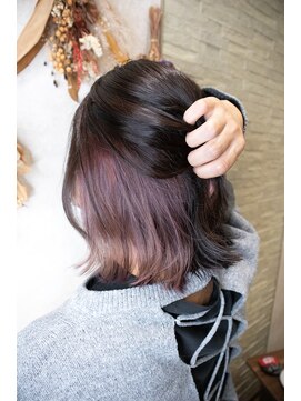 オラ ボーテ(Aura Beaute) 『Aura Beaute京都』インナーカラー　ラベンダー　ミディアム