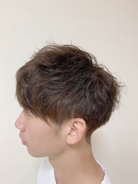 エヌプラス(N+) メンズヘアフェザーパーマサーフカール刈り上げセンターパート