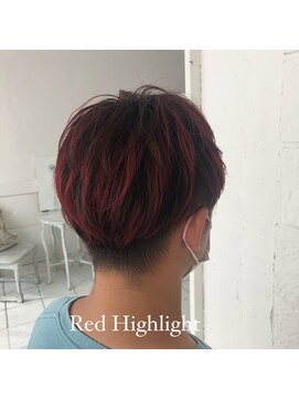 ネフ(NeF) メンズ赤髪ハイライト☆