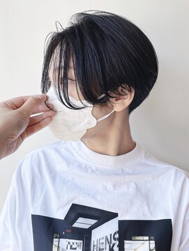 モリオフロムロンドン 原宿本店(morio from London) 【morio 原宿】黒髪ハンサムショート　刈り上げ