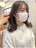 ＊石垣　くびれミディアム×インナーカラーピンク