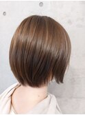 すっきり軽い大人ショートボブ/ミニボブ/イルミナカラー北習志野