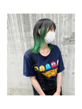 フィカ(fika) fika ミディアムレイヤー　グラデーションカラーグリーン