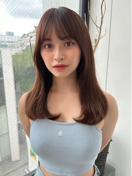 ロンド マーレ 天神大名店(Lond mare) ピンクブラウン/暖色カラー/カシスピンク/韓国ヘア/顔周りカット