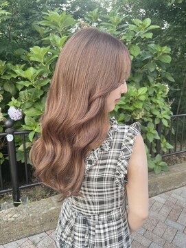 ロア 中目黒(loa) レイヤーロング/グレーベージュ/黒髪/前髪パーマ[中目黒]