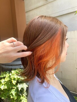 ココカラヘアー ニコ(cococara hair nico) オレンジ/インナーカラー/デザイン/ブリーチ/ダブルカラー