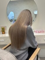 ラビス(Lovis)&nbsp;くびれヘア/アプリコットオレンジ/ハイライトカラー/夏/縮毛矯正