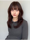 ロングレイヤー/艶髪/巻き髪/就活/イメチェン/前髪/ナチュラル