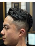ツーブロック　七三分け　メンズ