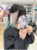 にじさんじ甲斐田晴インナーカラーホワイトアッシュ裾カラー水色