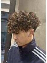 エッジ(EDGE) メンズ刈り上げマッシュプードルパーマスタイル