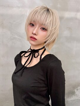 ロンドプロフィール 浦和(Lond profil) イメチェン　ボブ　外ハネボブ　美髪　ホワイトブロンド　韓国