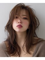 ディスオモテサンドウ 表参道(This OMOTESANDO)&nbsp;韓国レイヤーミディアムスタイル/ミルクティー/表参道/縮毛矯正