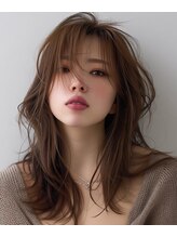 ディスオモテサンドウ 表参道(This OMOTESANDO) 韓国レイヤーミディアムスタイル/ミルクティー/表参道/縮毛矯正