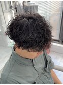 波巻きパーマ×縦落ちスパイラル×black【広島】