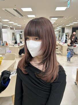 ケンジ 平塚ラスカ店(KENJE) ピンクブラウン×レイヤーカット