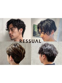 スパイラルパーマやツイスパ、ダウンパーマや韓国風まで ♪オンオフキマるメンズパーマはRESSUALにお任せ！