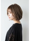 カラーハイライトハッシュカットレイヤーカットボブ髪質改善