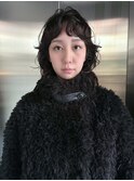 ラフパーマ×ミディアムウルフ