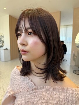 オン キャナルシティ博多前店(on) 【晴音】ミディアムレイヤー/ラベンダーブラウン/20代