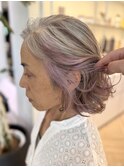 【白髪を活かす】白髪が多い方向け白髪活かしローライも