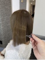アオ(Ao) アッシュベージュ 切りっぱなしボブ 質感再整